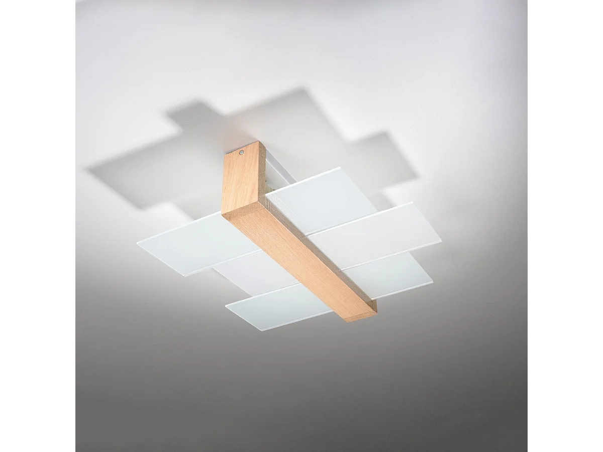 Plafonnier Phoenix 2 en bois naturel