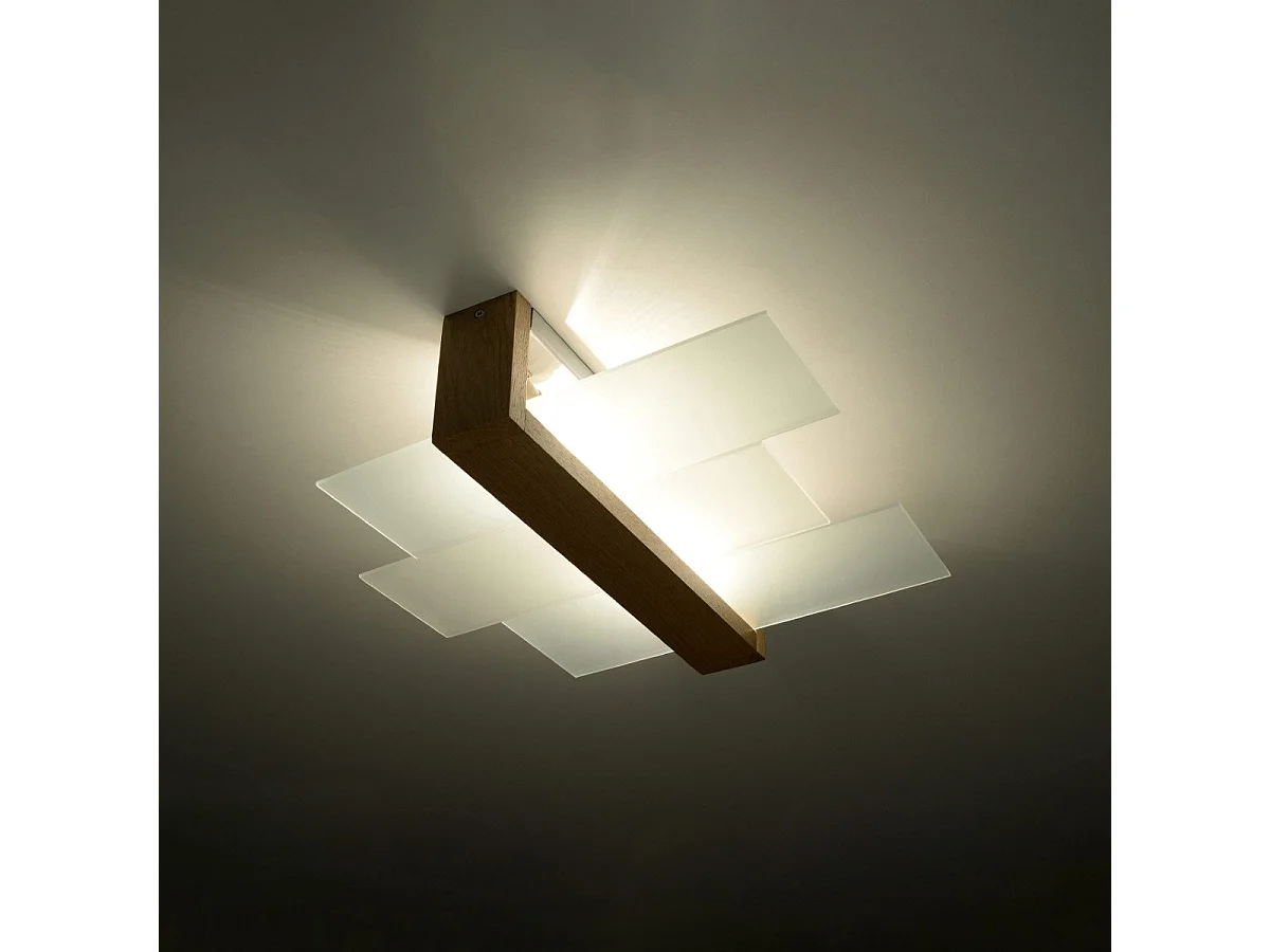 Plafonnier Phoenix 2 en bois naturel