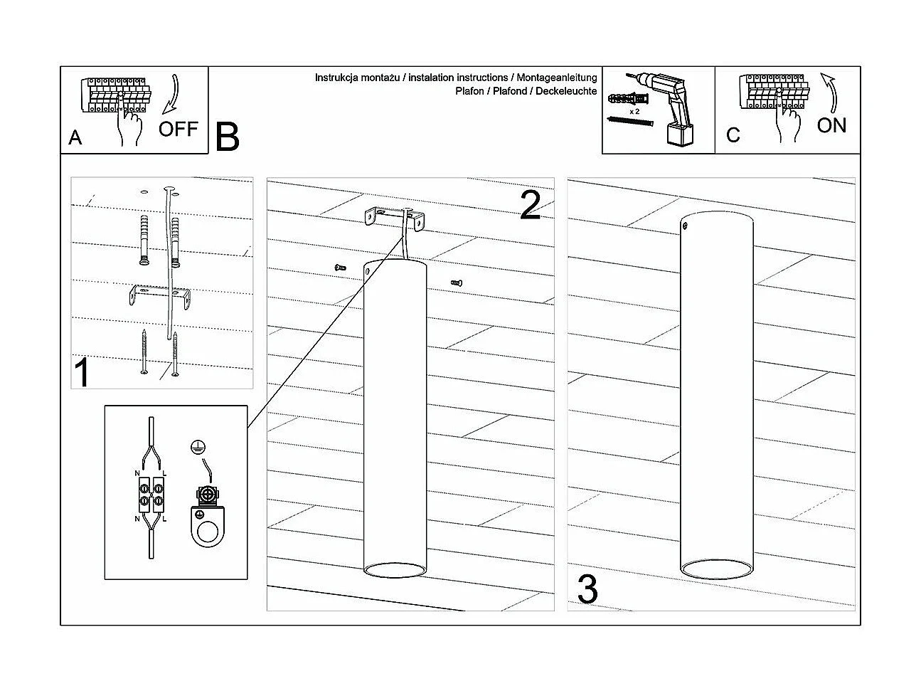Plafonnier Luminis 30 or poli
