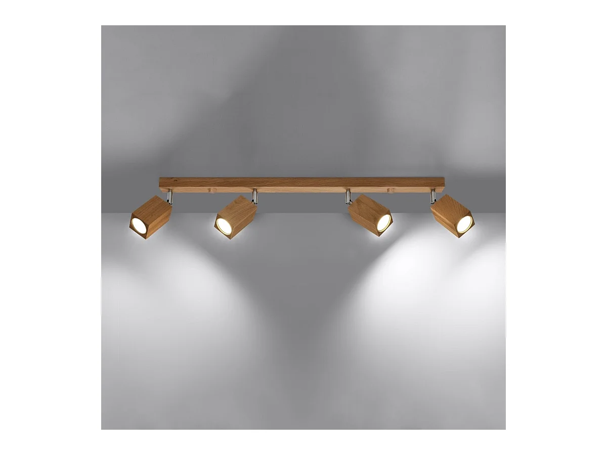Plafonnier Kepler 4 chêne