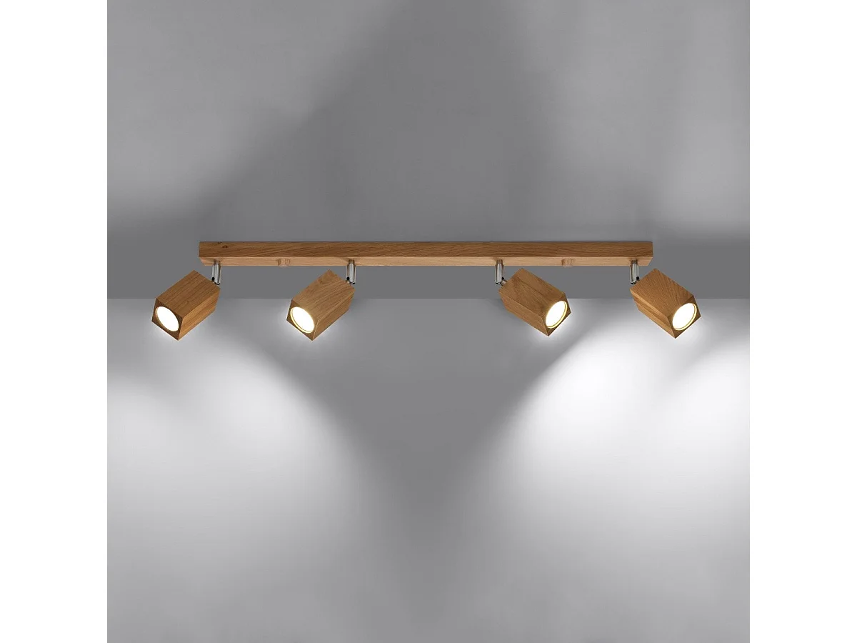 Plafonnier Kepler 4 chêne