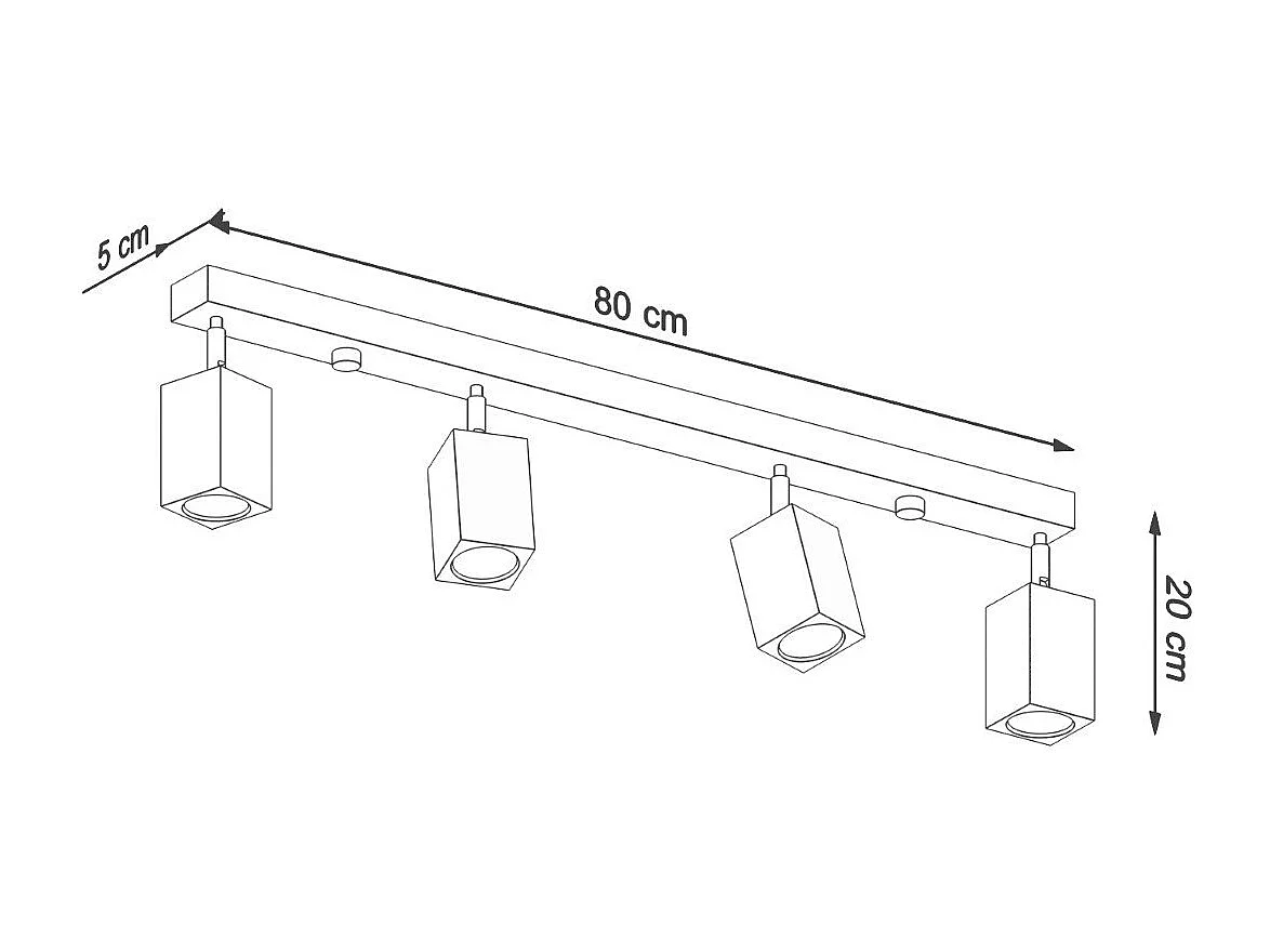 Plafonnier Kepler 4 chêne