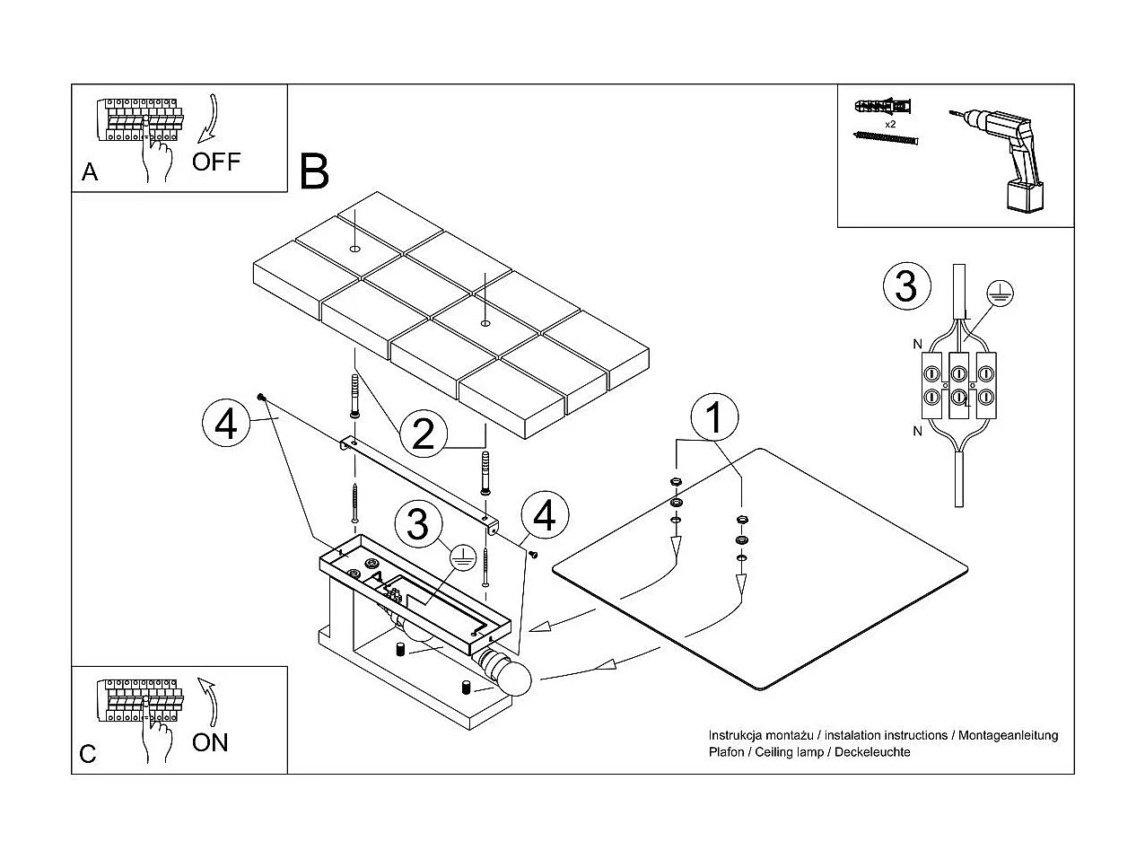 Plafonnier Leonis blanc