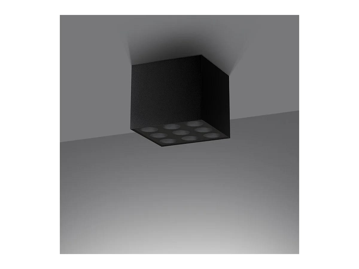 Plafonnier Omega noir LED