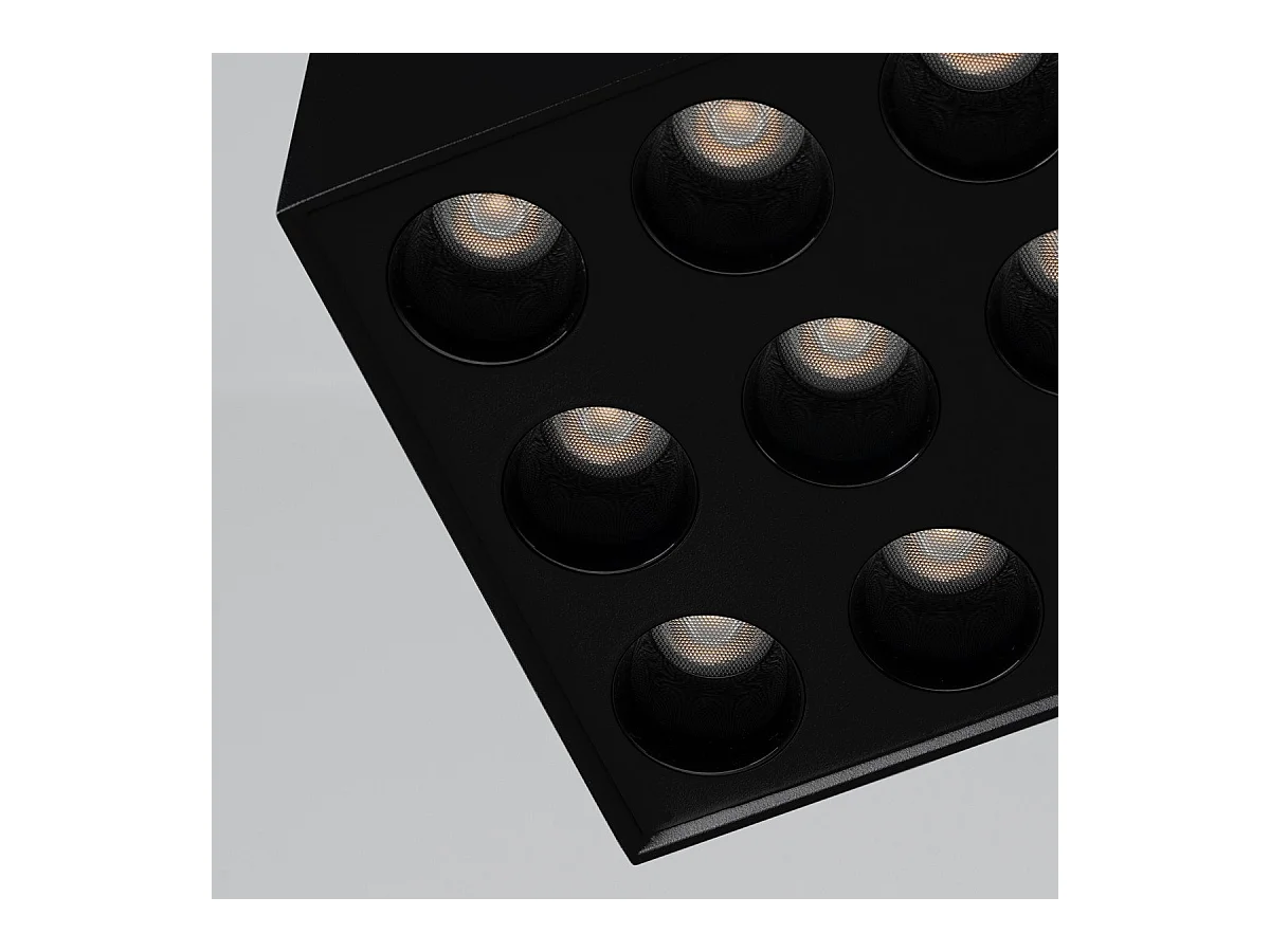 Plafonnier Omega noir LED