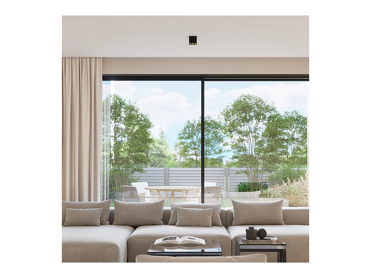 Plafonnier Omega noir LED