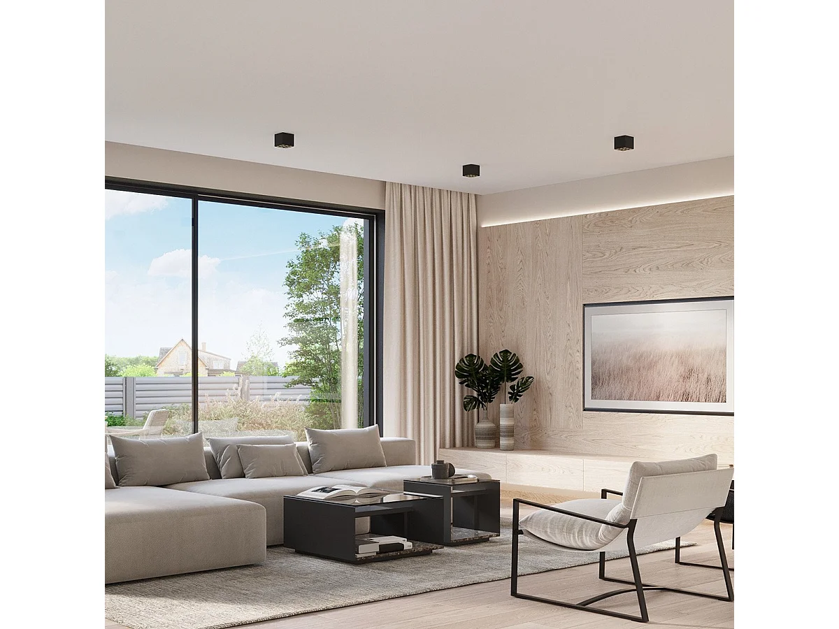 Plafonnier Omega noir LED