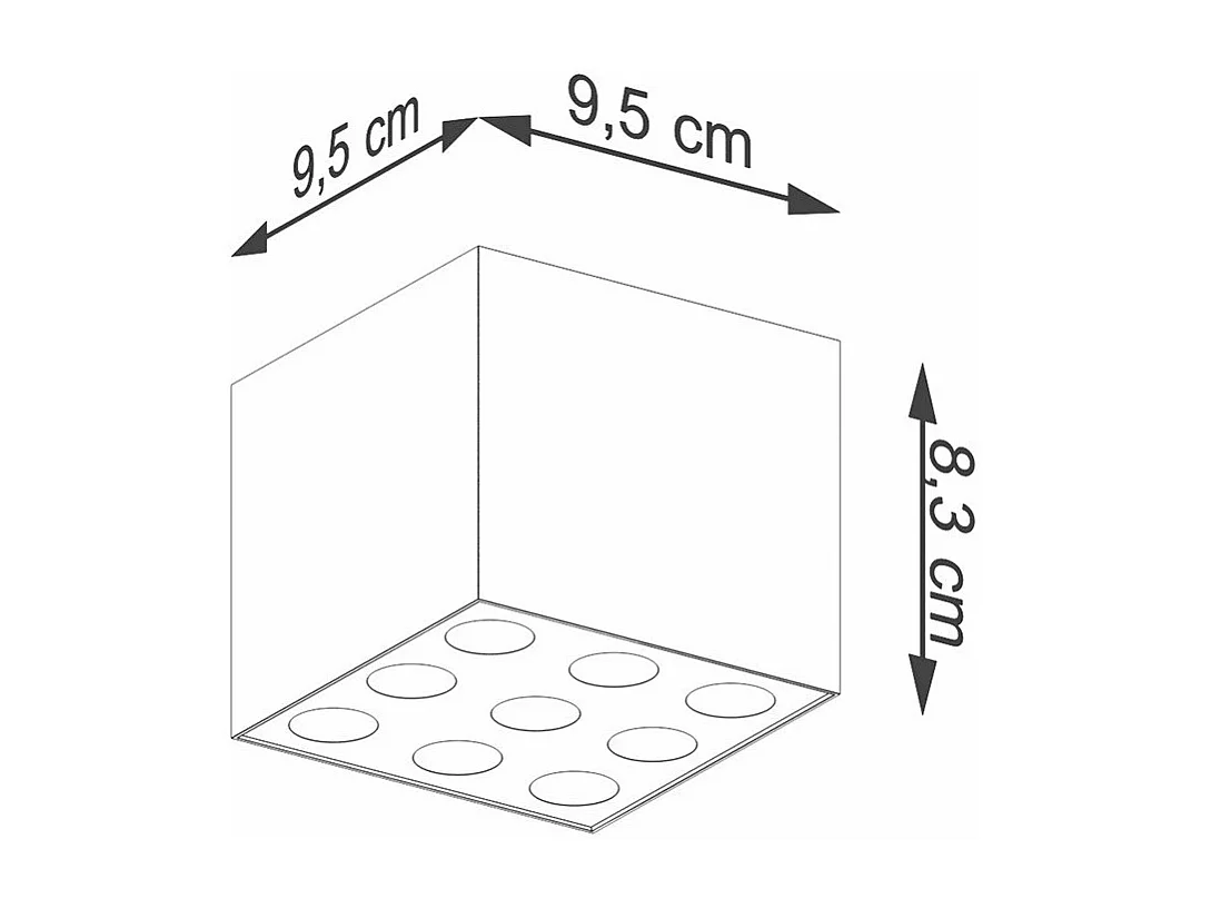 Plafonnier Omega noir LED