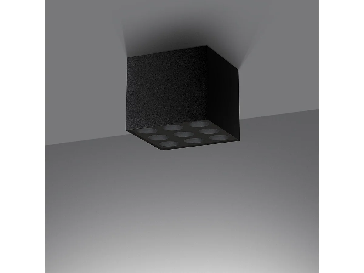 Plafonnier Omega noir LED