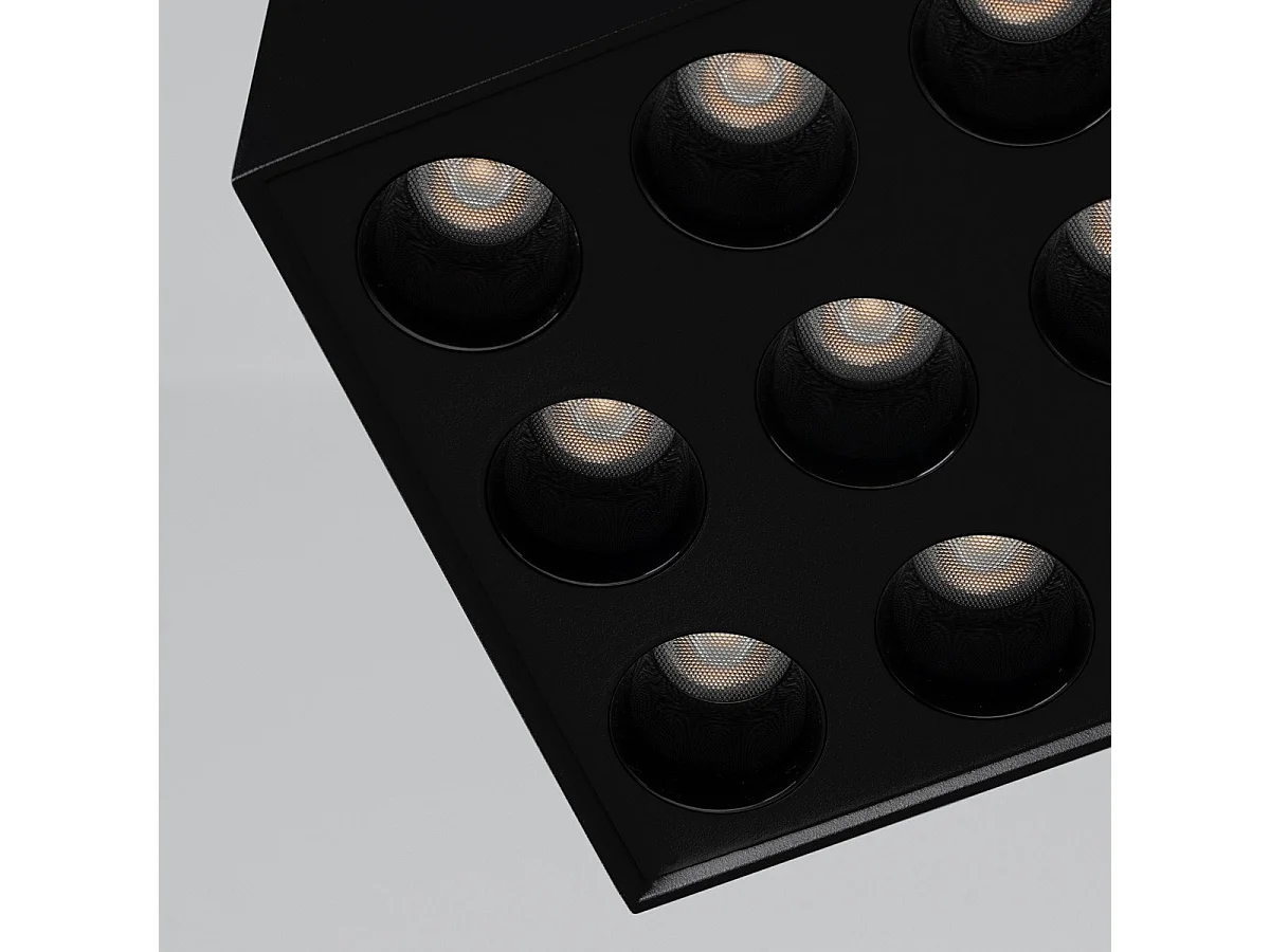 Plafonnier Omega noir LED