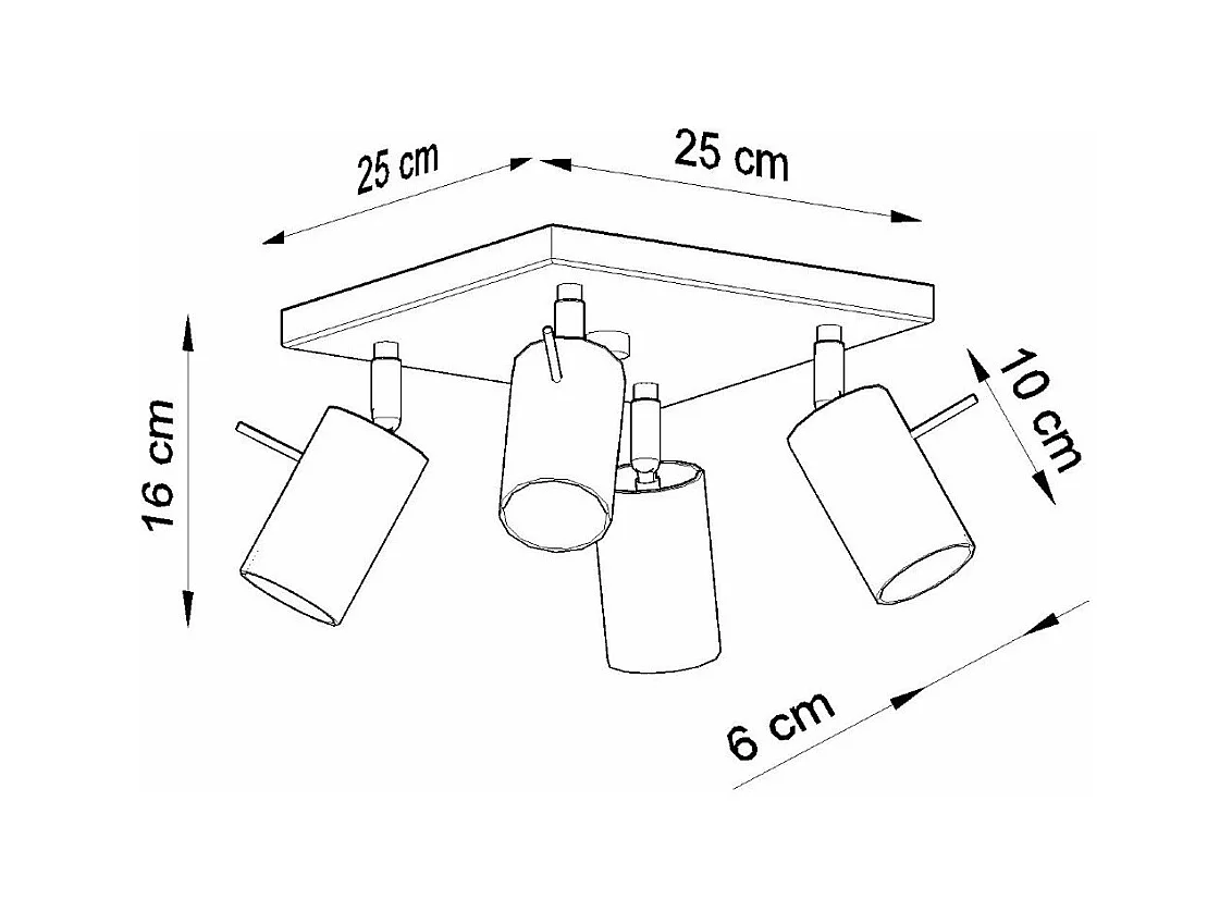 Plafonnier Lysandra 4 blanc