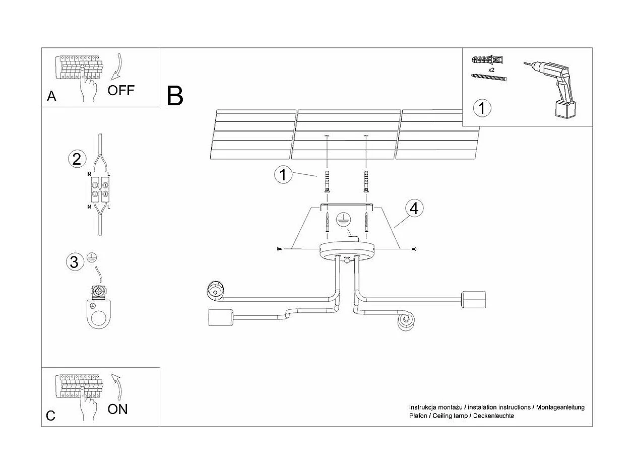 Lustre Orpheus 4 blanc