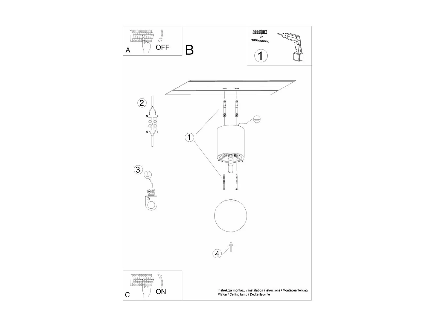 Plafonnier Aventara 12