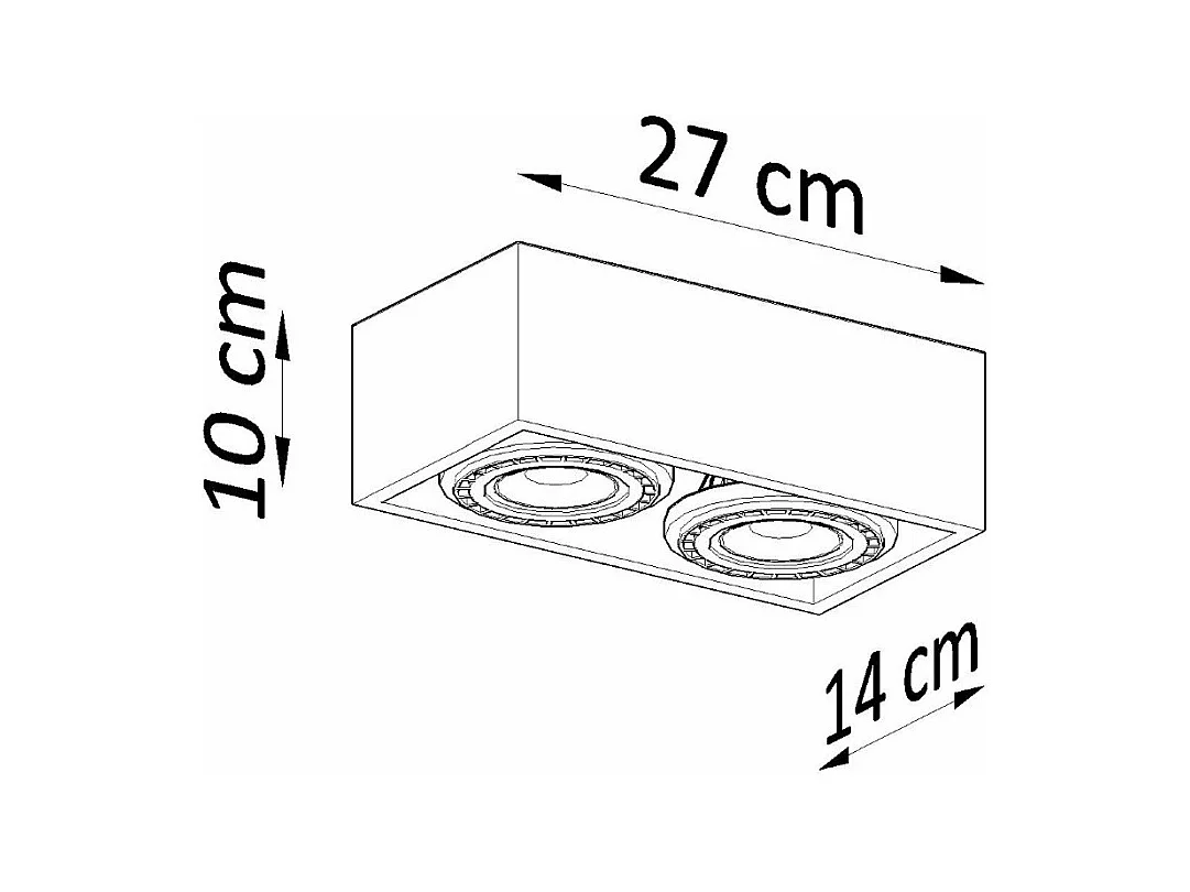 Plafonnier Quatron 2 bois naturel