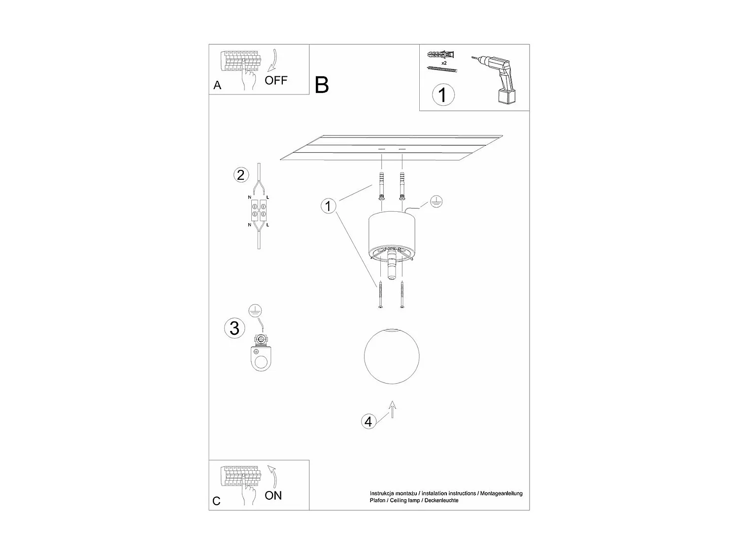 Plafonnier Aventara 8