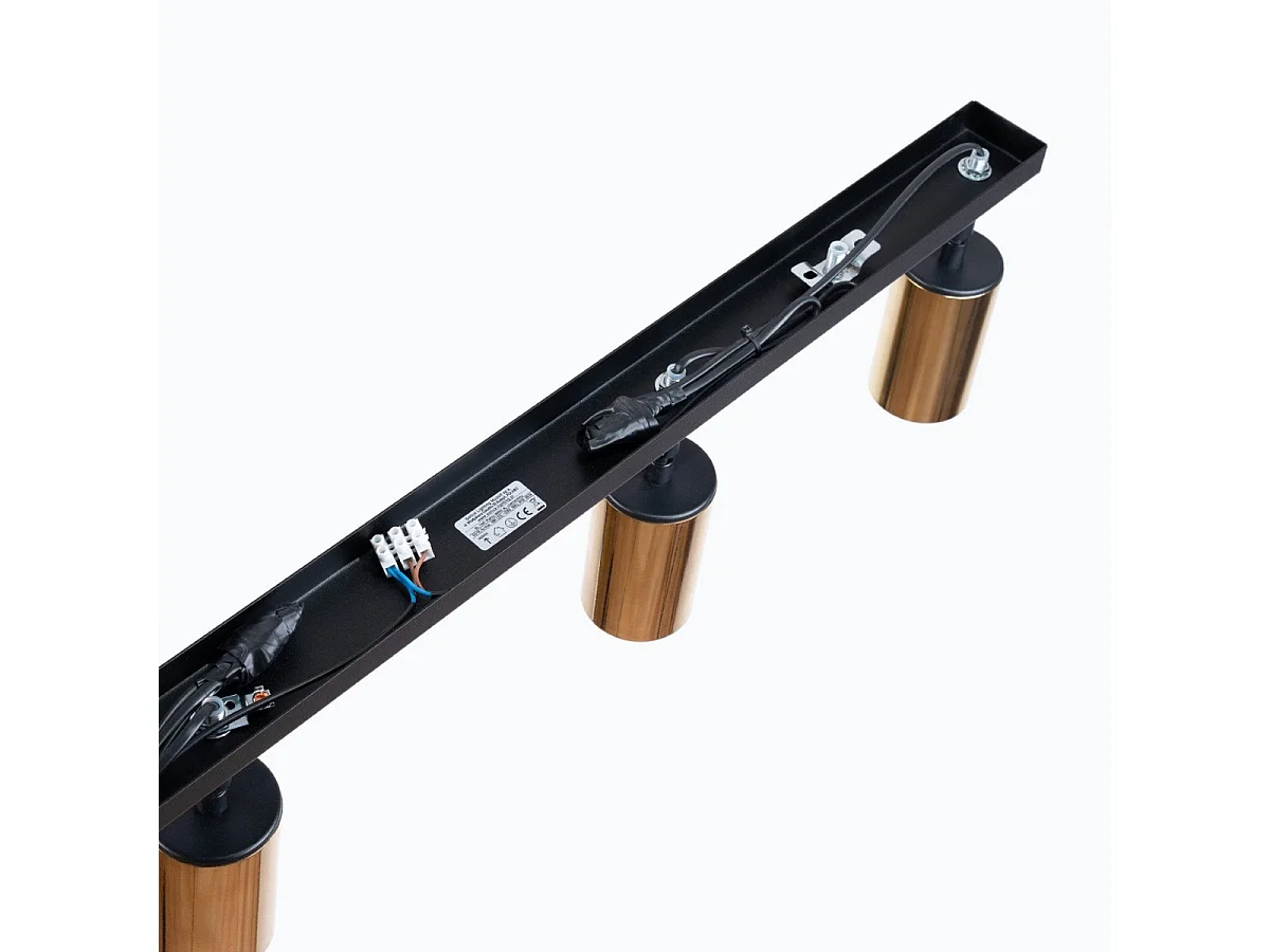 Plafonnier Vespera 4L noir-doré