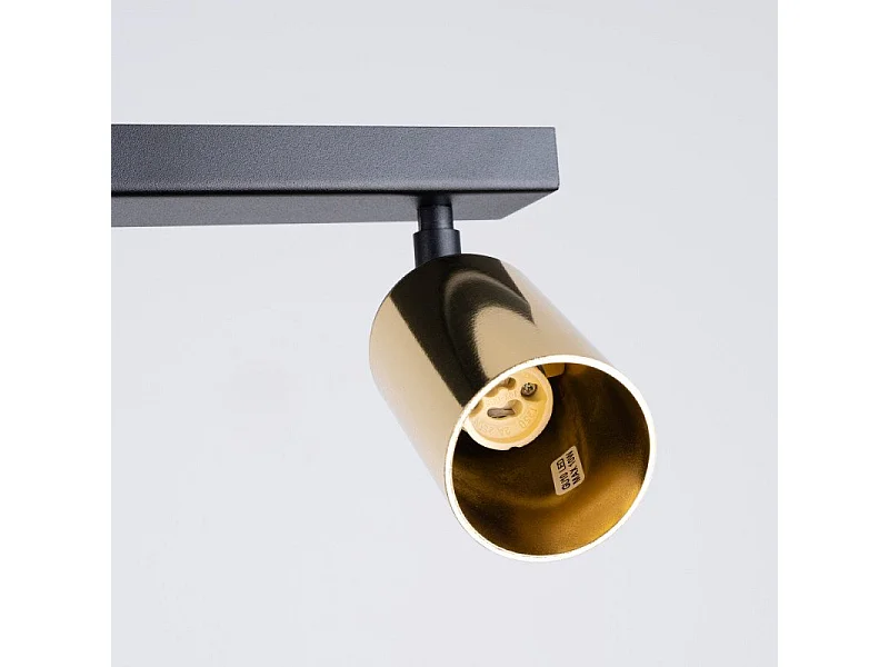 Plafonnier Vespera 4L noir-doré