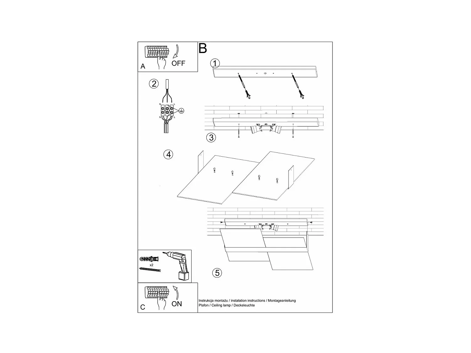 Plafonnier Radiara chrom