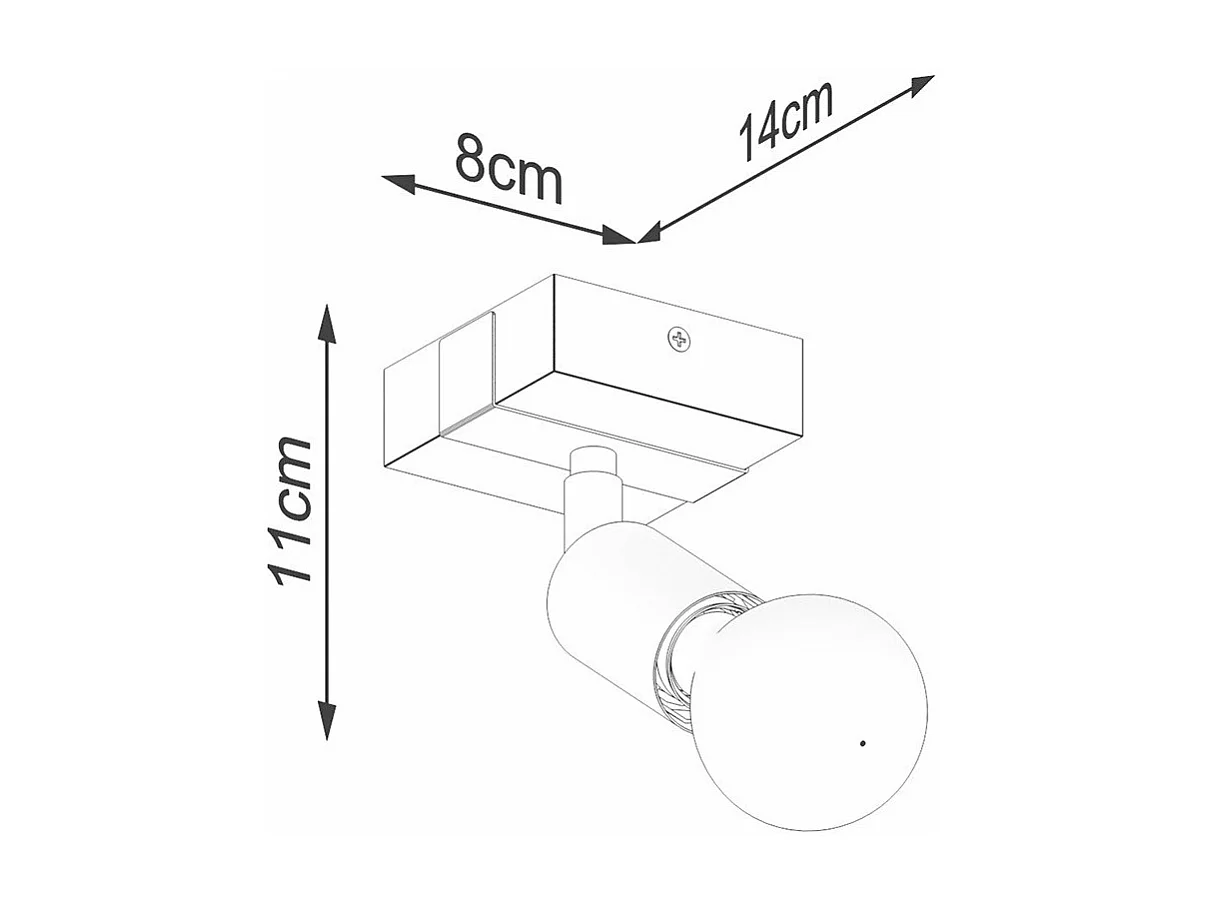 Applique Naos 1 noir