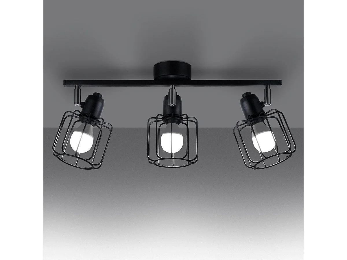 Plafonnier Cepheus 3 noir