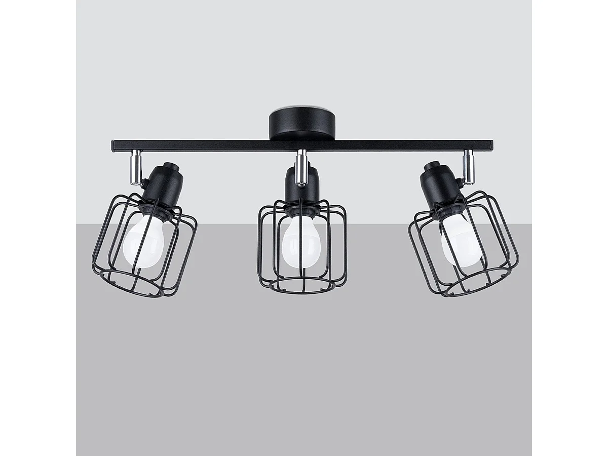 Plafonnier Cepheus 3 noir