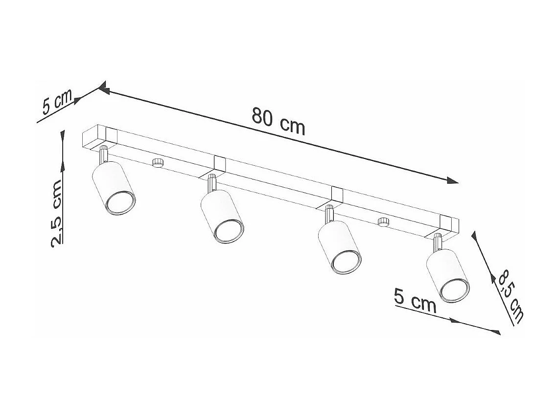 Plafonnier Flare 4L noir