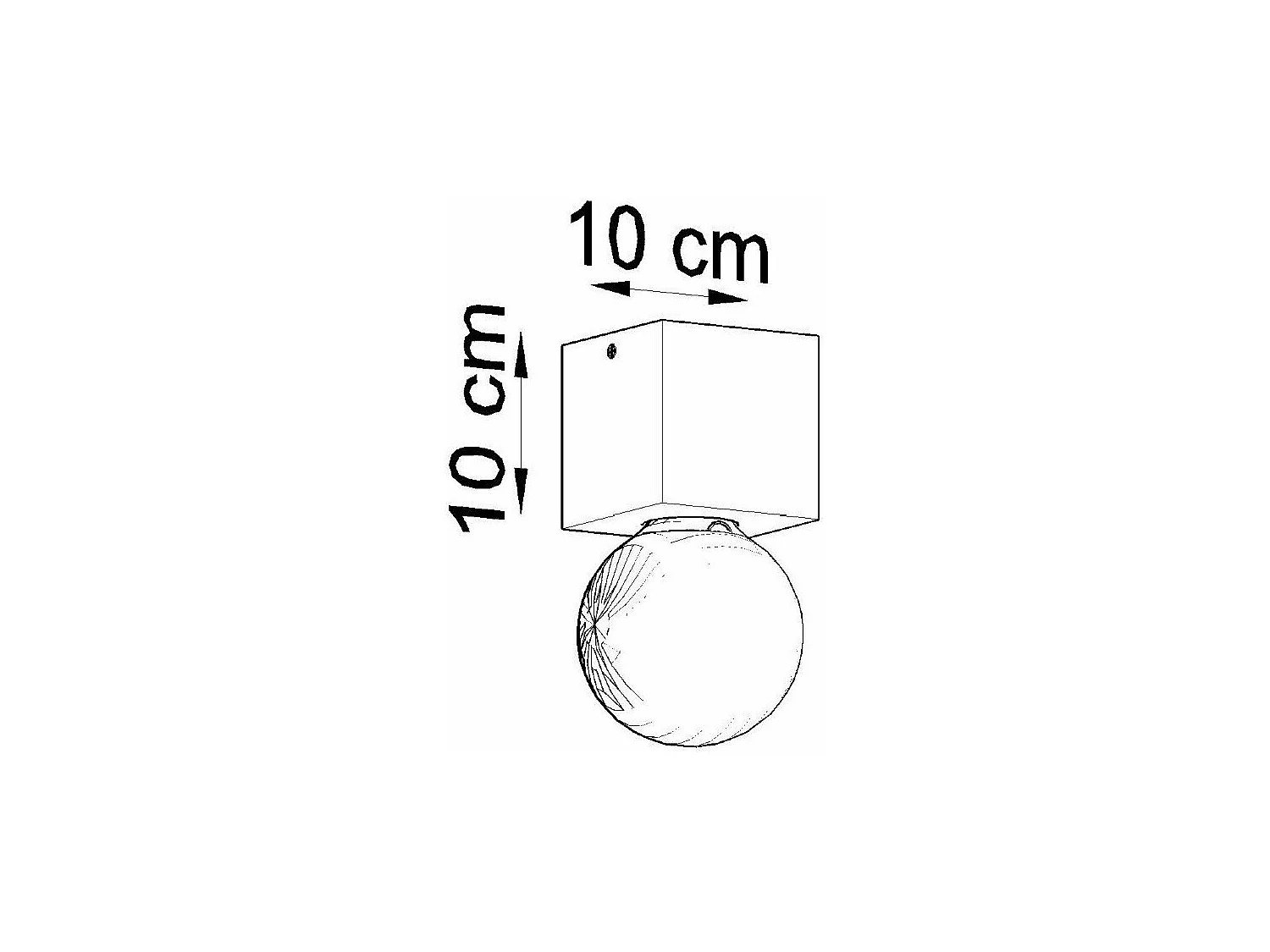 Plafonnier Azimuth en béton
