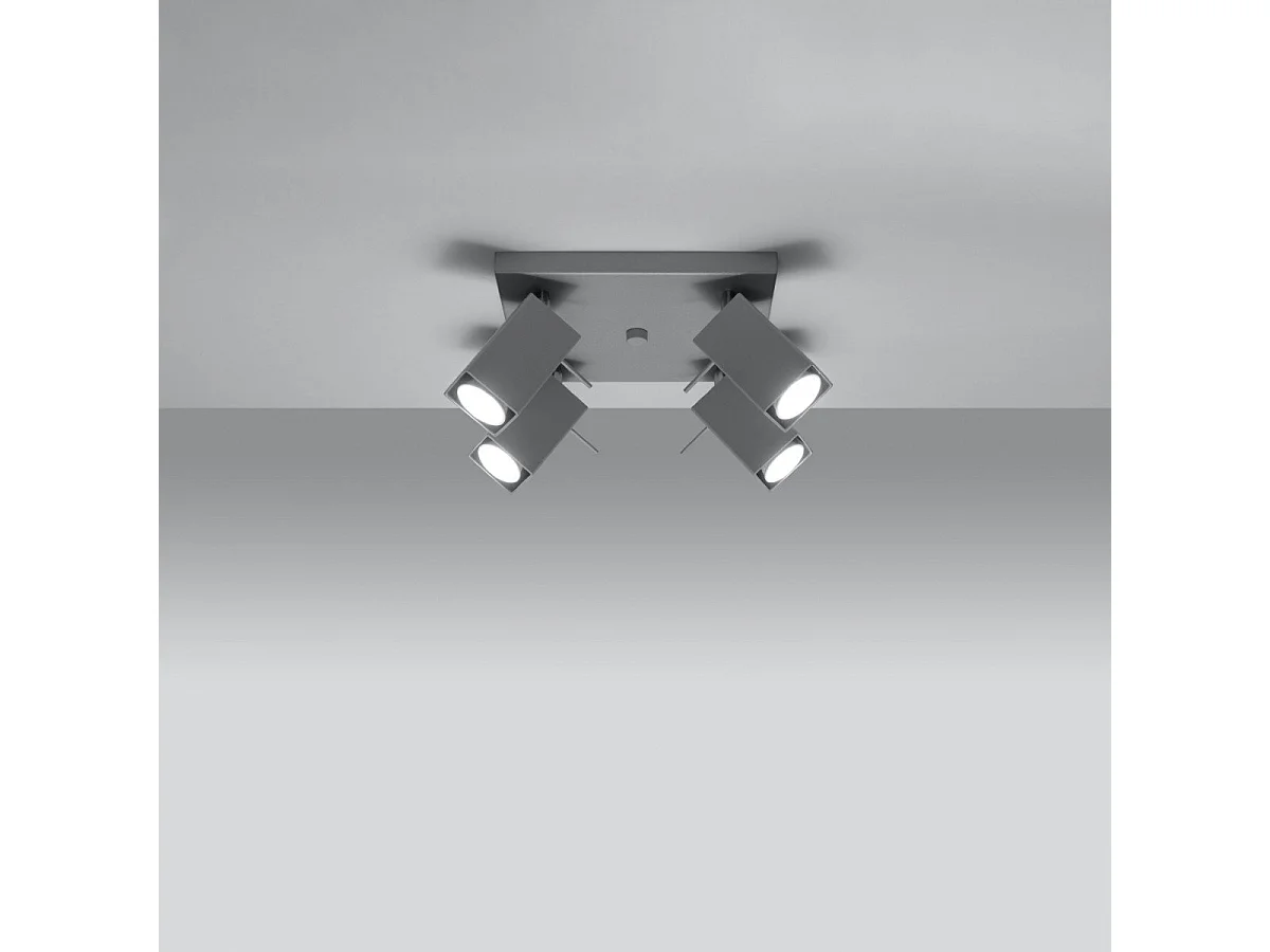 Plafonnier Radiara 4 gris