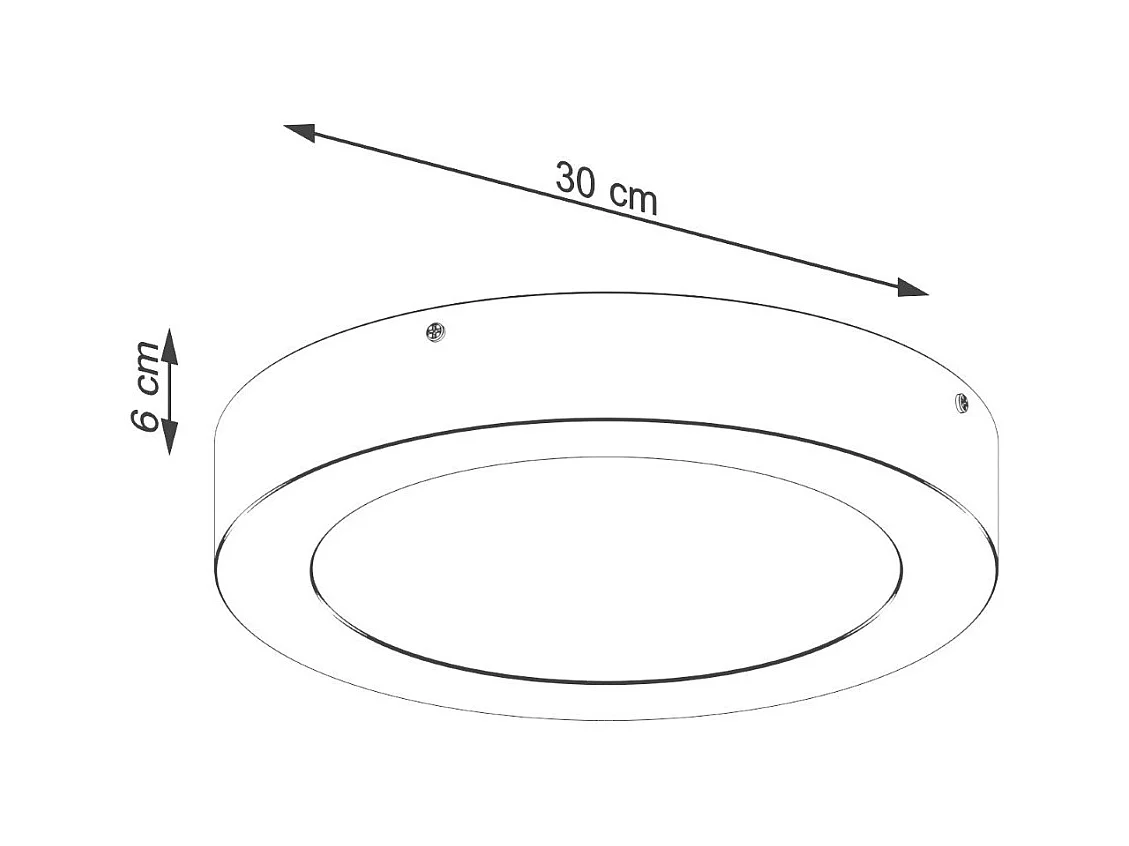 Plafonnier OnyxStar 30 noir LED 3000K