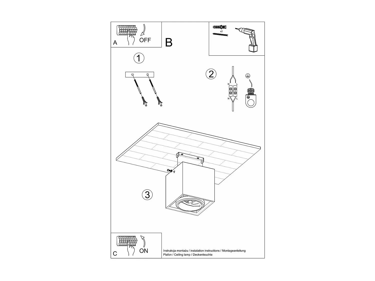 Plafonnier Ilan béton