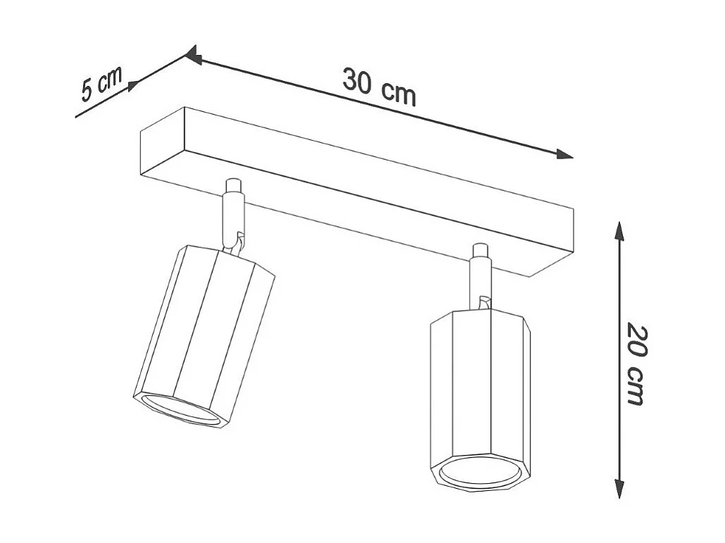 Plafonnier Tyrian 2 chêne