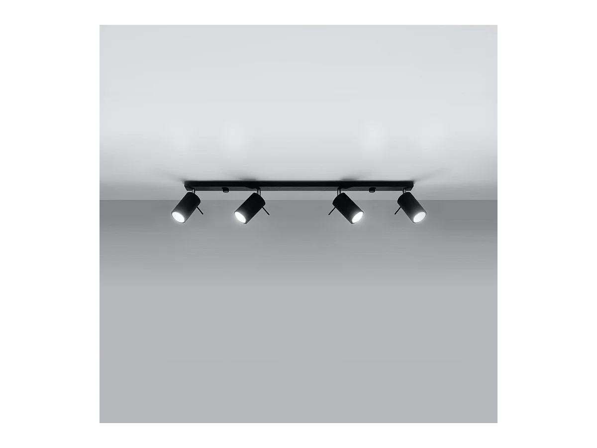 Plafonnier Lysandra 4L noir