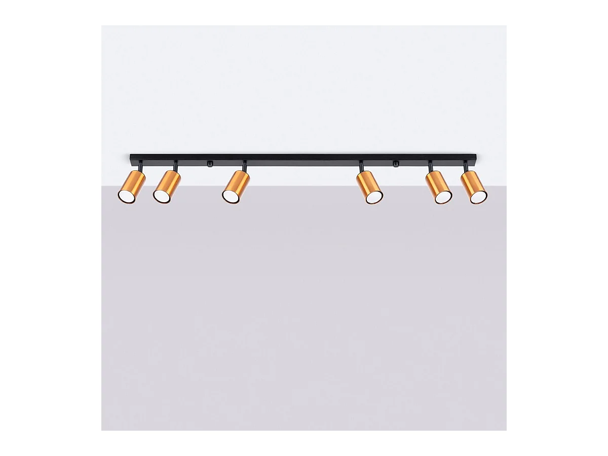 Plafonnier Vespera 6L noir-cooper