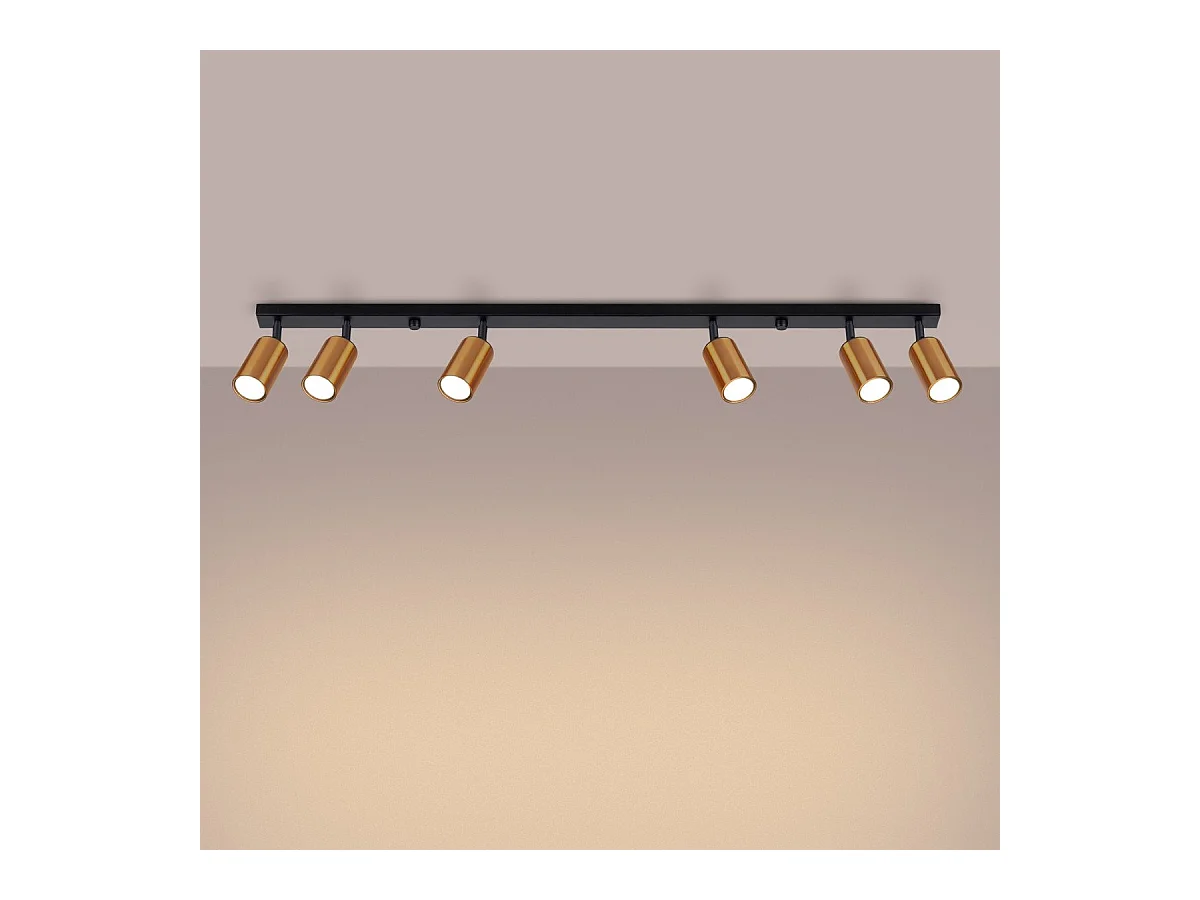 Plafonnier Vespera 6L noir-cooper