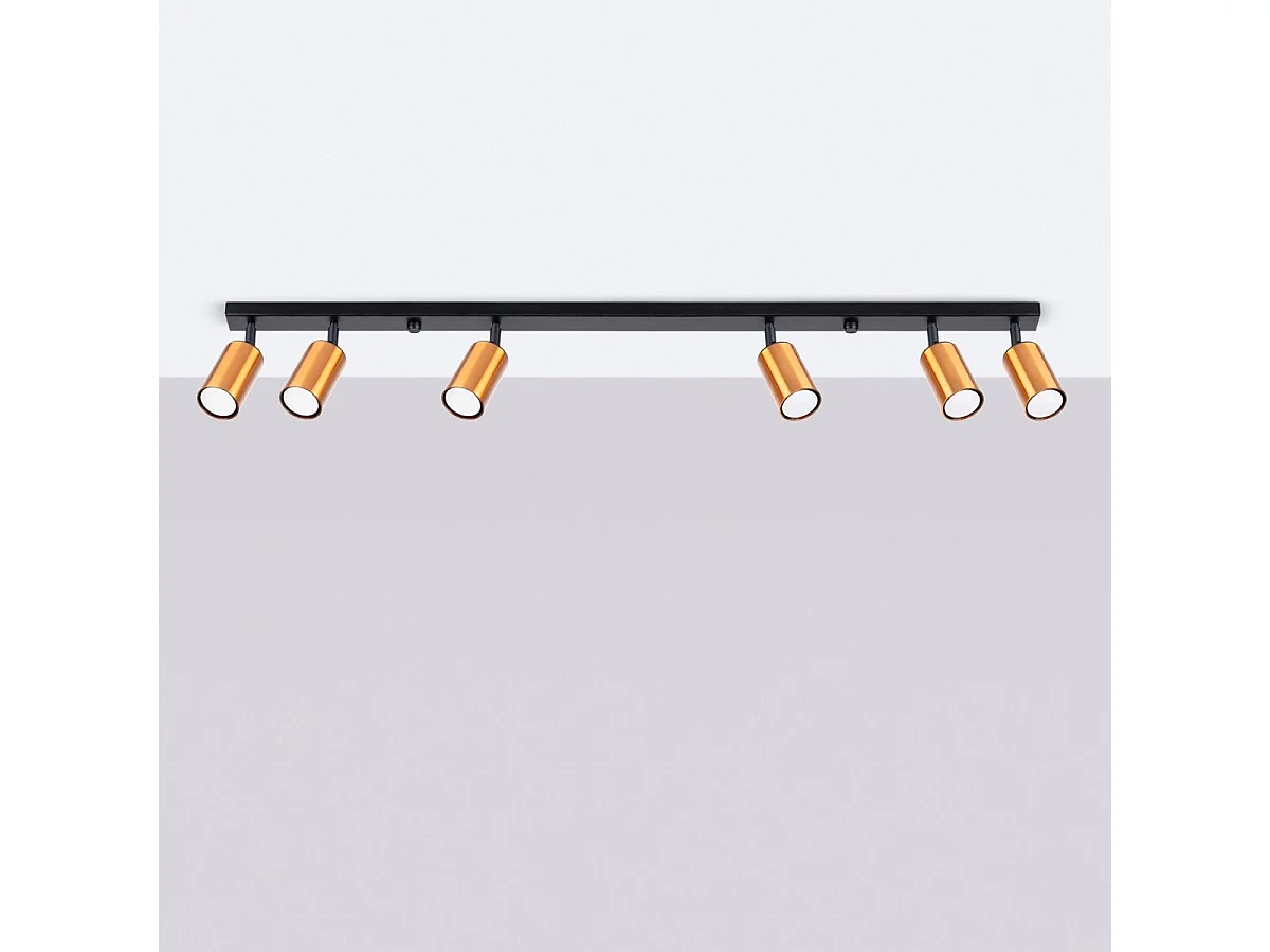 Plafonnier Vespera 6L noir-cooper