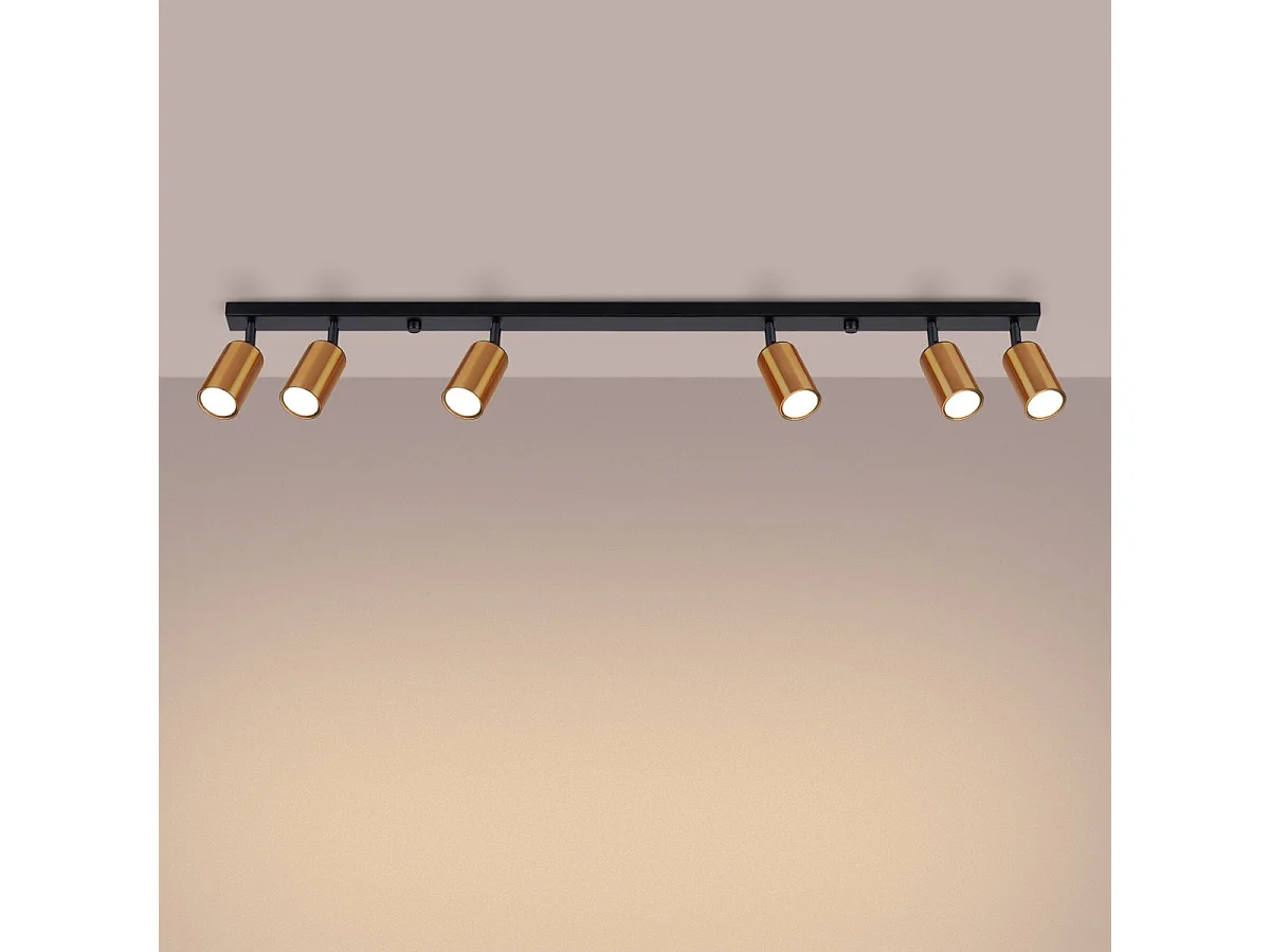 Plafonnier Vespera 6L noir-cooper