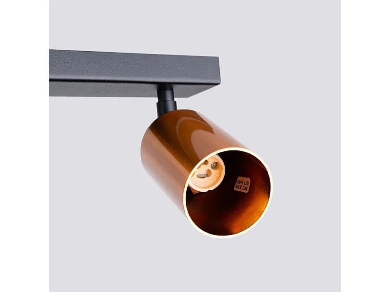 Plafonnier Vespera 6L noir-cooper