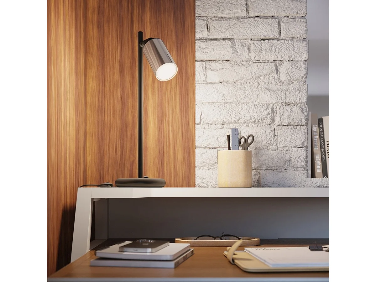 Plafonnier Vespera 4L noir-chrome