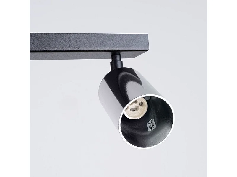 Plafonnier Vespera 4L noir-chrome