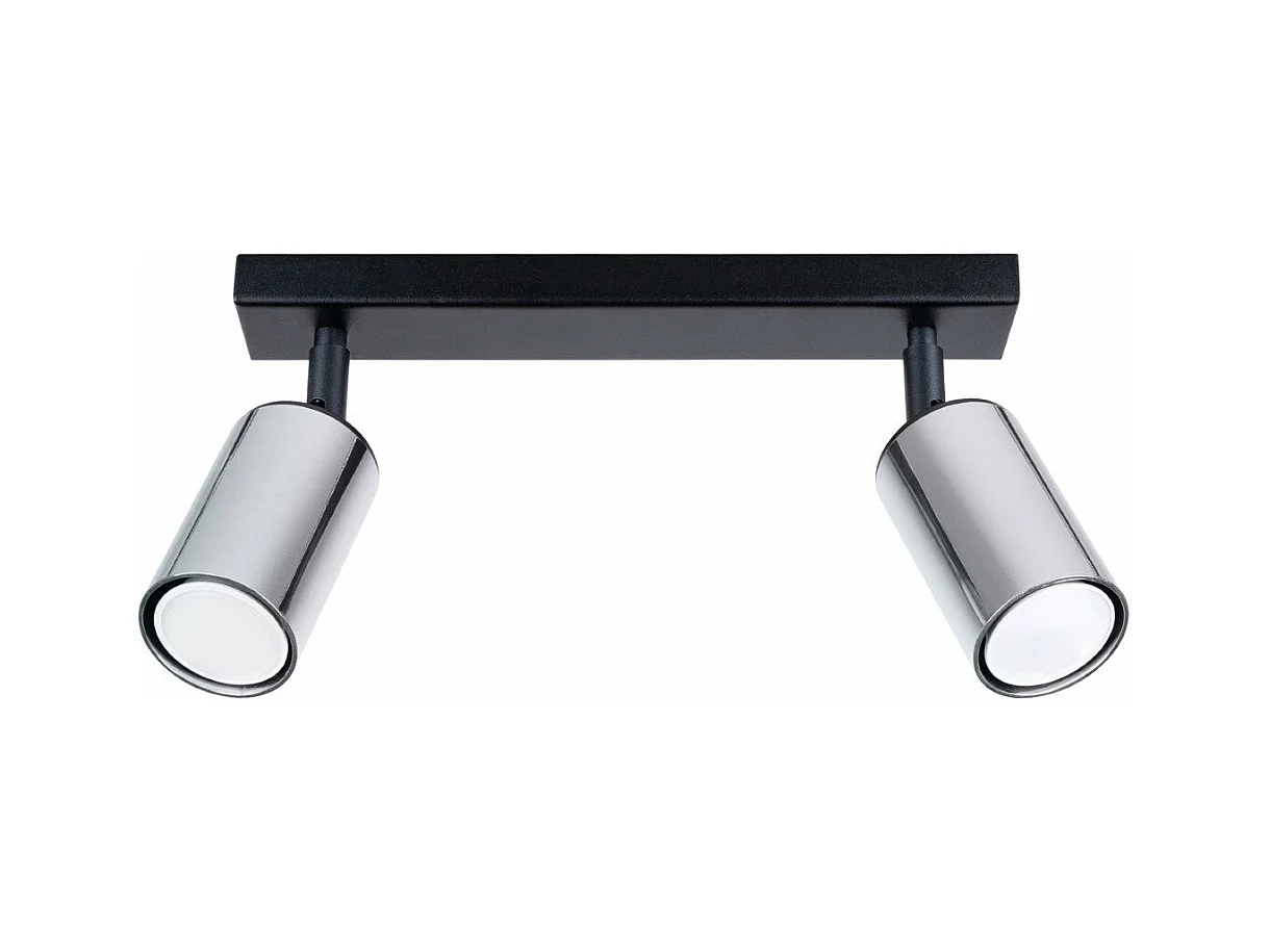 Plafonnier Vespera 2 noir-chrome