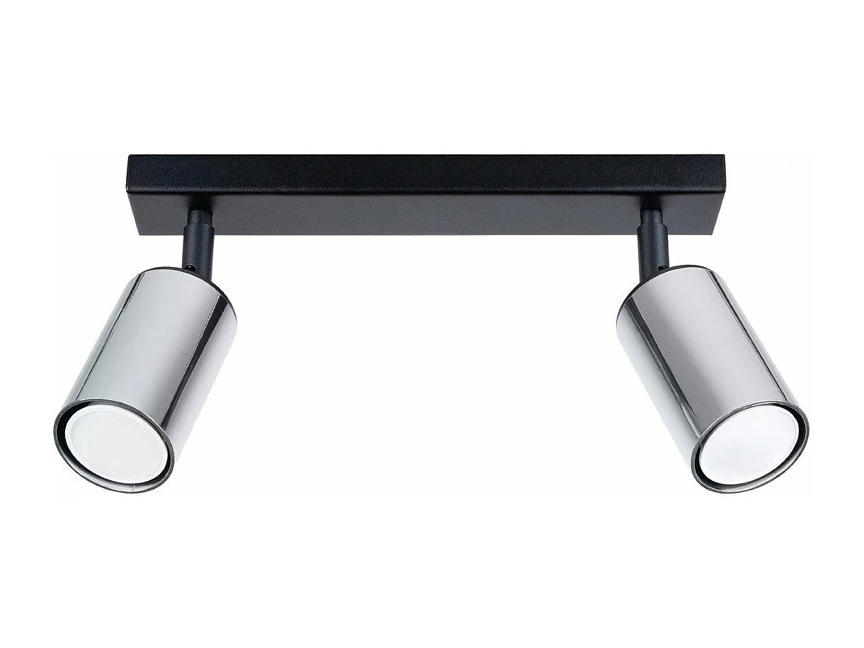 Plafonnier Vespera 2 noir-chrome