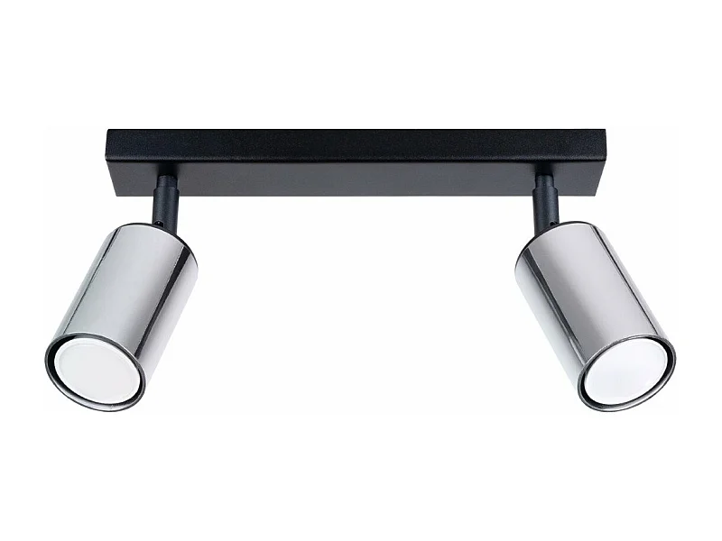 Plafonnier Vespera 2 noir-chrome