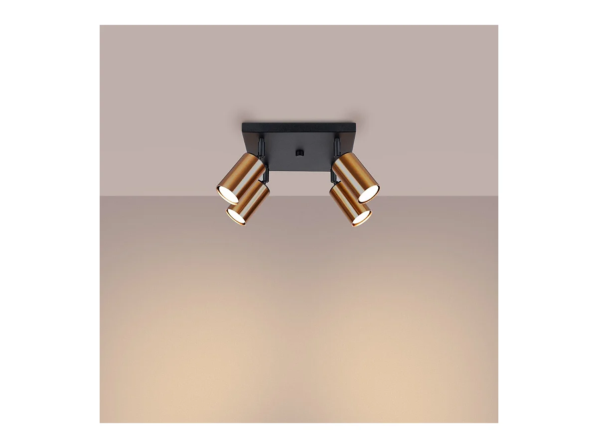 Plafonnier Vespera 4 noir-cooper