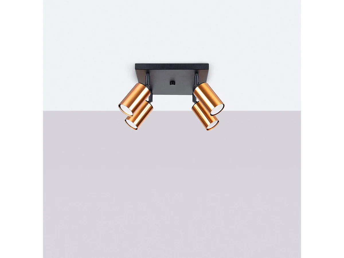 Plafonnier Vespera 4 noir-cooper