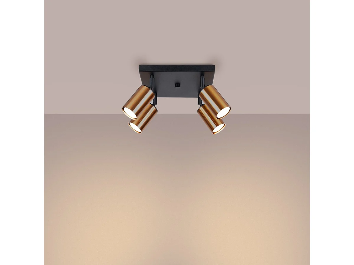 Plafonnier Vespera 4 noir-cooper