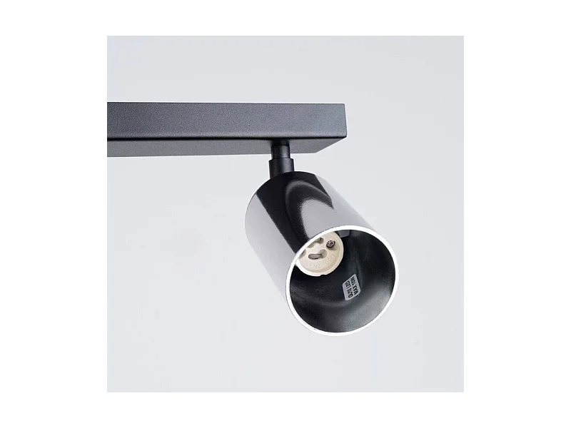 Plafonnier Vespera 3 noir-chrome