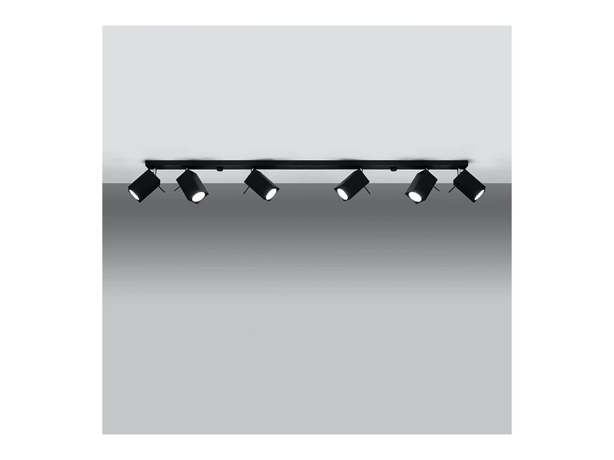 Plafonnier Radiara 6L noir
