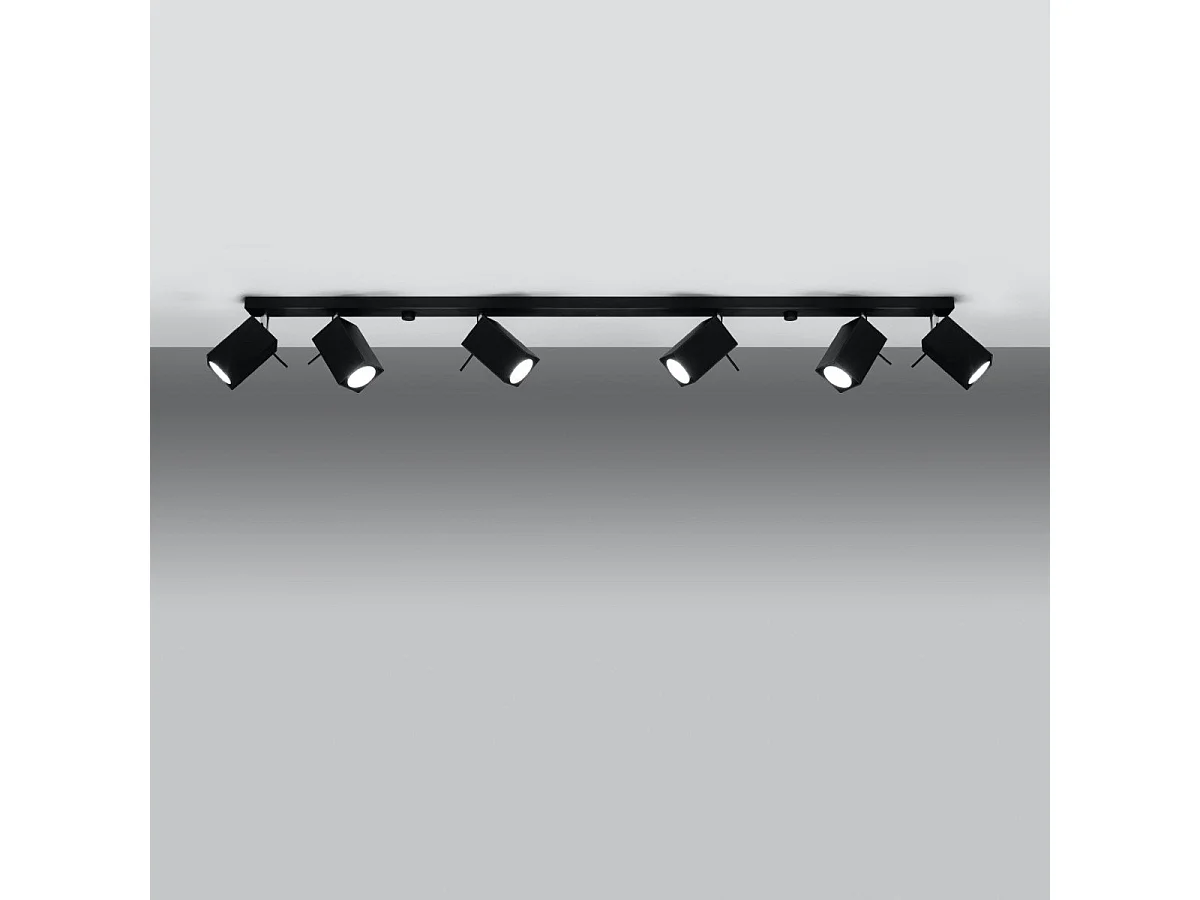 Plafonnier Radiara 6L noir