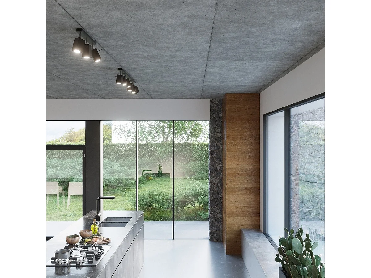 Plafonnier Radiara 6L noir