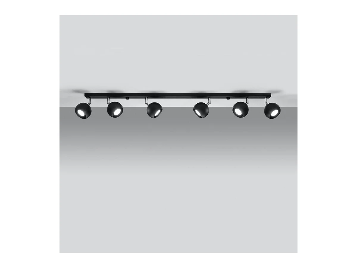 Plafonnier Oculus 6L noir